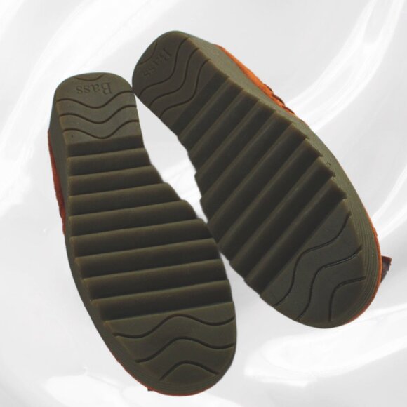 Bass EL Paso Cinnamon Rust Suede Slip-On Wedge, Size 7 (New) - Picture 8 of 8